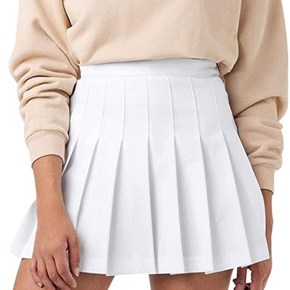 White Pleated Tennis Skirt